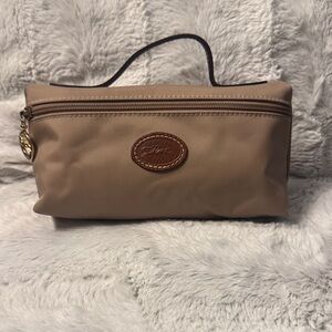 Longchamp Tan Cosmetic Bag